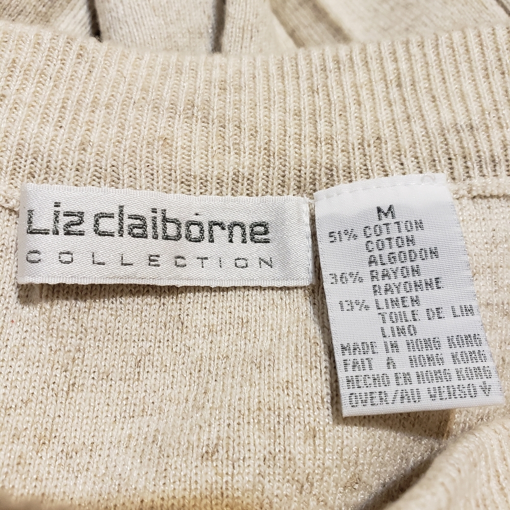 Liz Claiborne Cream A-Line Pleated Skirt - Picture 4 of 5